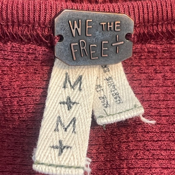 Free people We the Free Thermal waffle Cuff long sleeve shirt size Medium - Picture 3 of 6